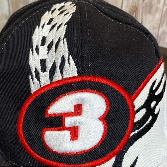 Dale Earnhardt 3 Strapback Flames Checkered Cap - Picture 2 of 8